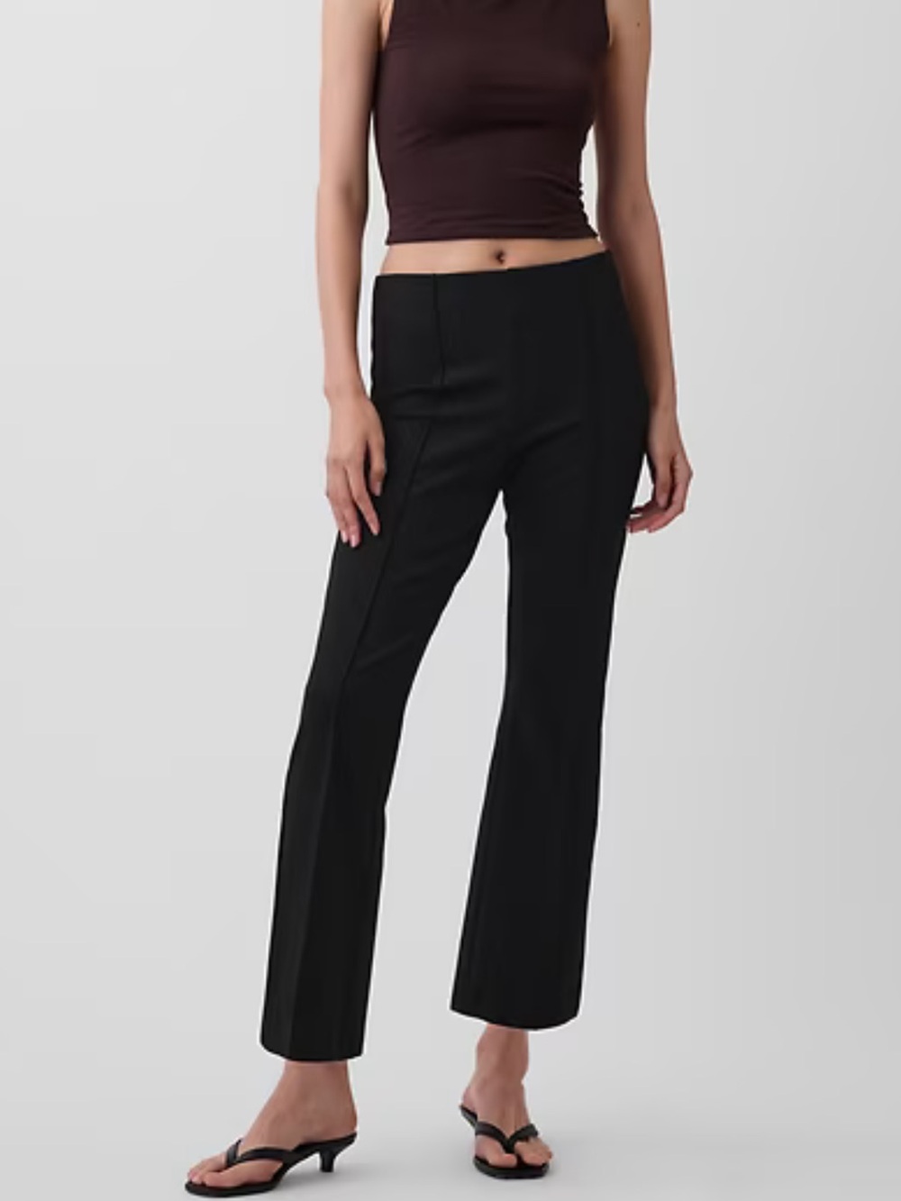 Gap high rise double crop kick pants large